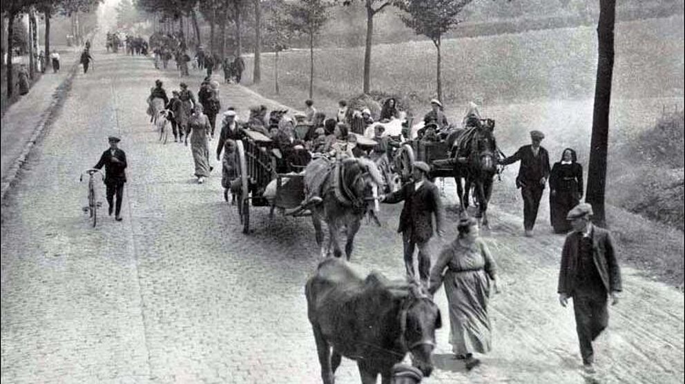 Belgische Flüchtlinge im Jahr 1914