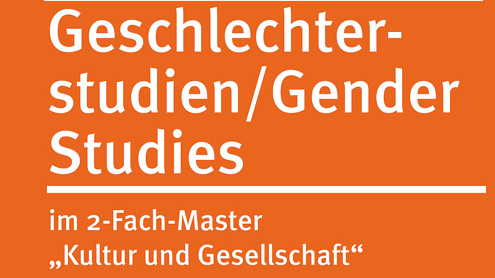 Schriftzug Geschlechterstudien/ Gender Studies