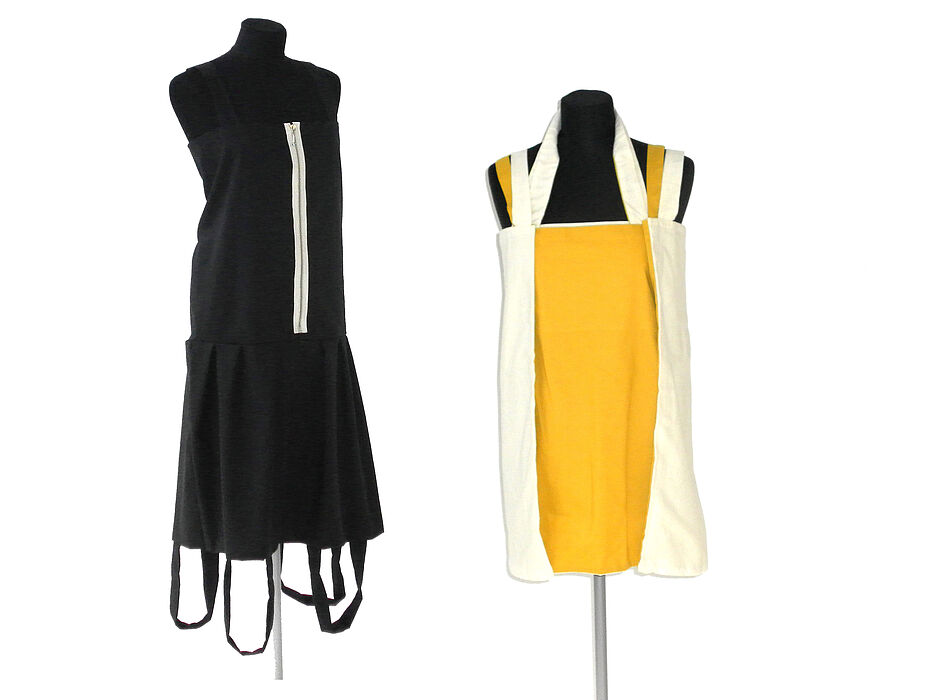 Abbildung: Ursprung Tasche: verändert, 2013, Ursprung Tasche: wiederherstellbar, 2012, Baumwolltaschen, Nähen, Tatjana Deneke.