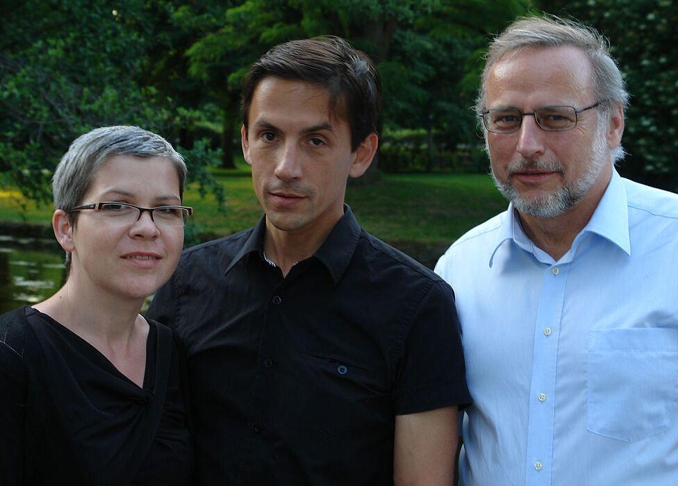 Foto (Adelheid Hamacher-Hermes): v. li.: Sandra Lapointe, Douglas E. Patterson, Volker Peckhaus