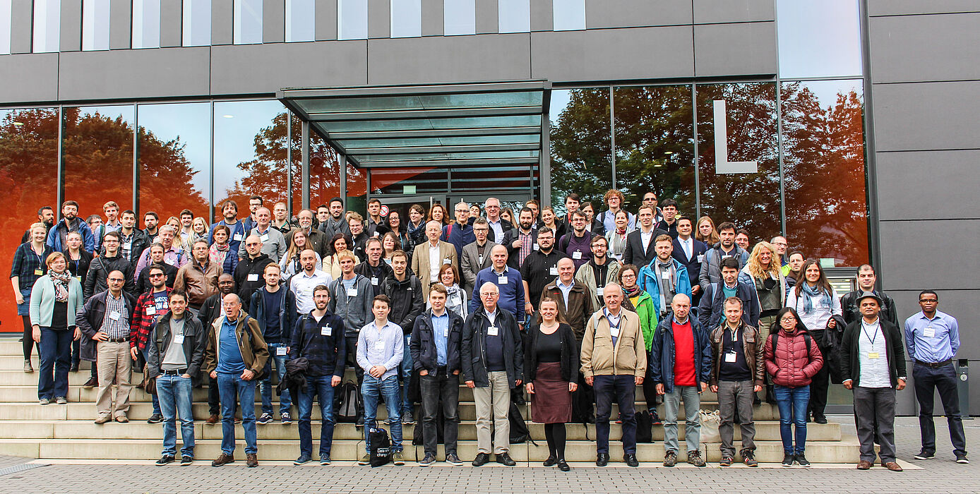 Foto (Universität Paderborn, Johannes Pauly): Die Teilnehmer der „18. French-German-Italian Conference on Optimization“ an der Universität Paderborn.