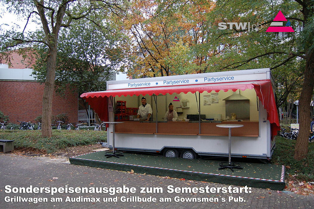 Abbildung: Grillwagen beim Auditorium maximum