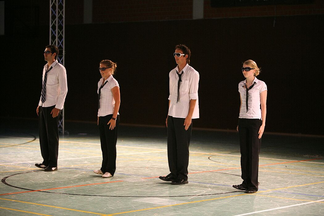 Foto (Adelheid Rutenburges): „Love is gone“: Alexander Boschmann, Jana Kutschfreund, Michael Hombach, Corina Petermeier