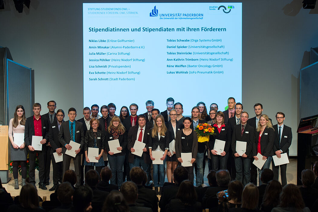 Foto (Stiftung Studienfonds OWL, Martin Brockhoff): Stipendiaten-Förderer-Treffen 2013