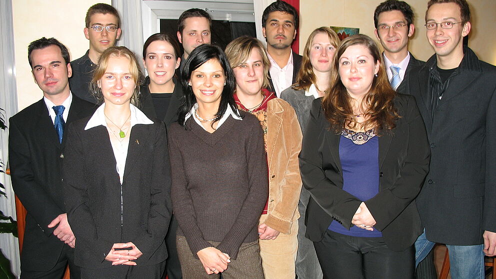 Foto (Christiane Bernert): Das Team des AStA 2006/2007 (v.li.): Mario Härtel, Presse und Internet; Christian Hachmann, stellv. AStA-Vorsitzender, Hochschulpolitik; Peggy Hecker, Fachschaften und Aktive; Barbara Dittert, Controlling; Henrik Kiepe, Control