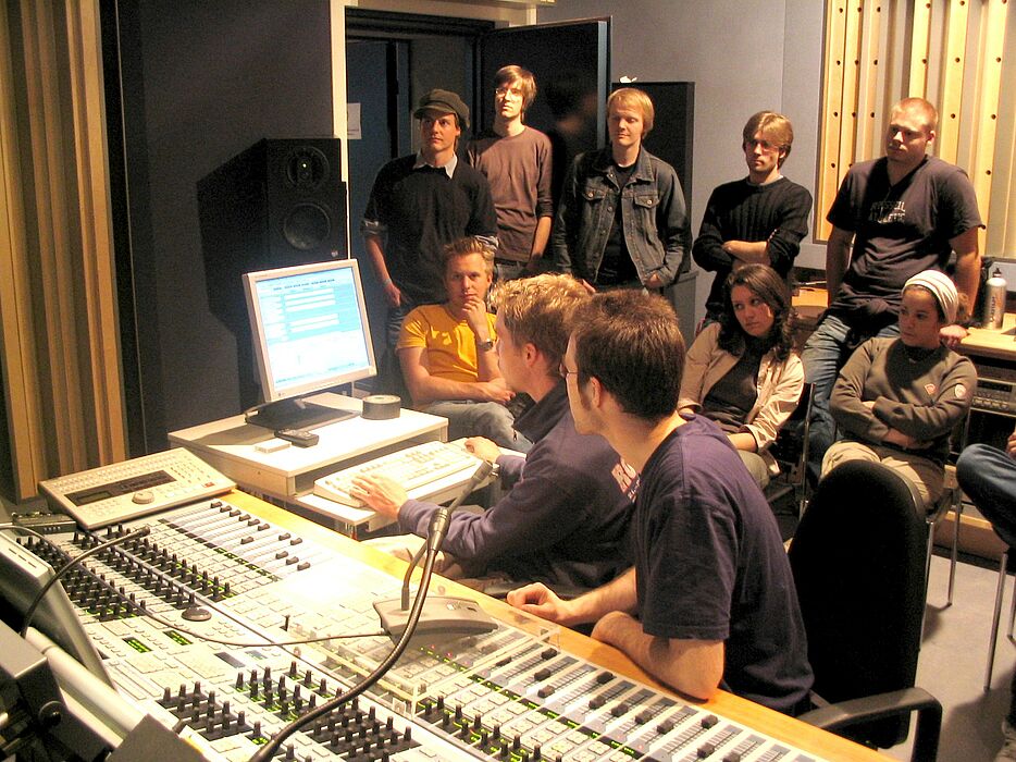 Foto: Popstudenten im Studio