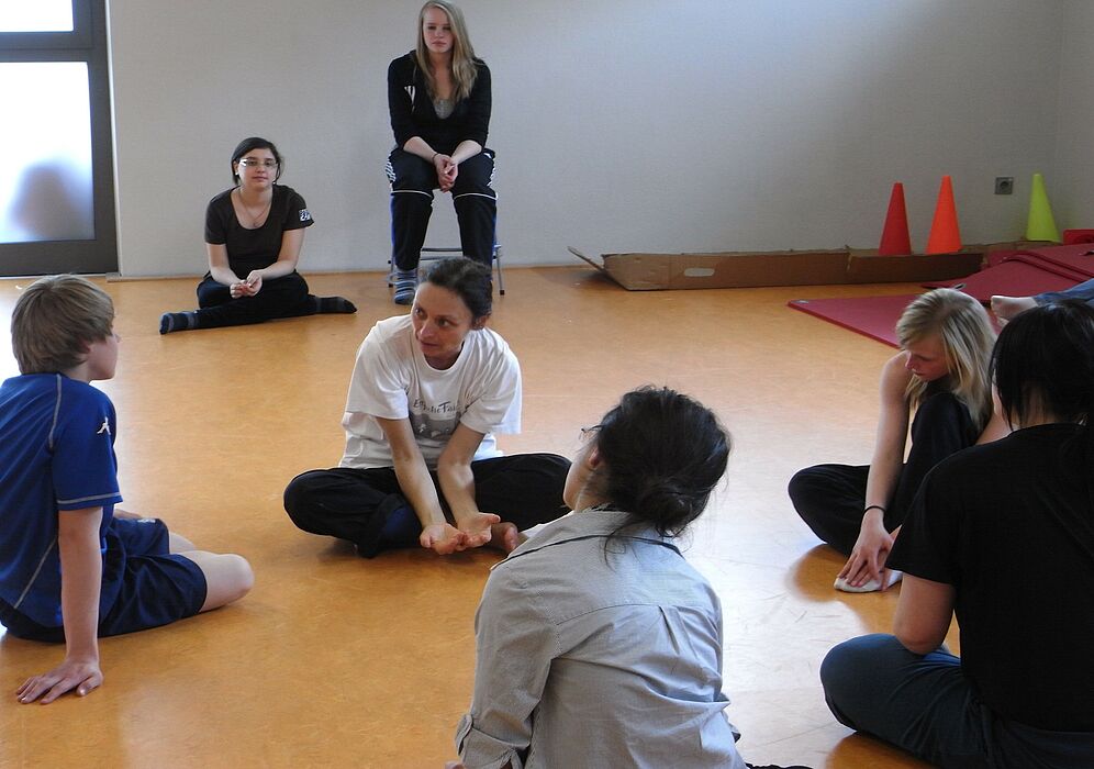 Foto: Bei der Probe für das „Community Dance Projekt“.