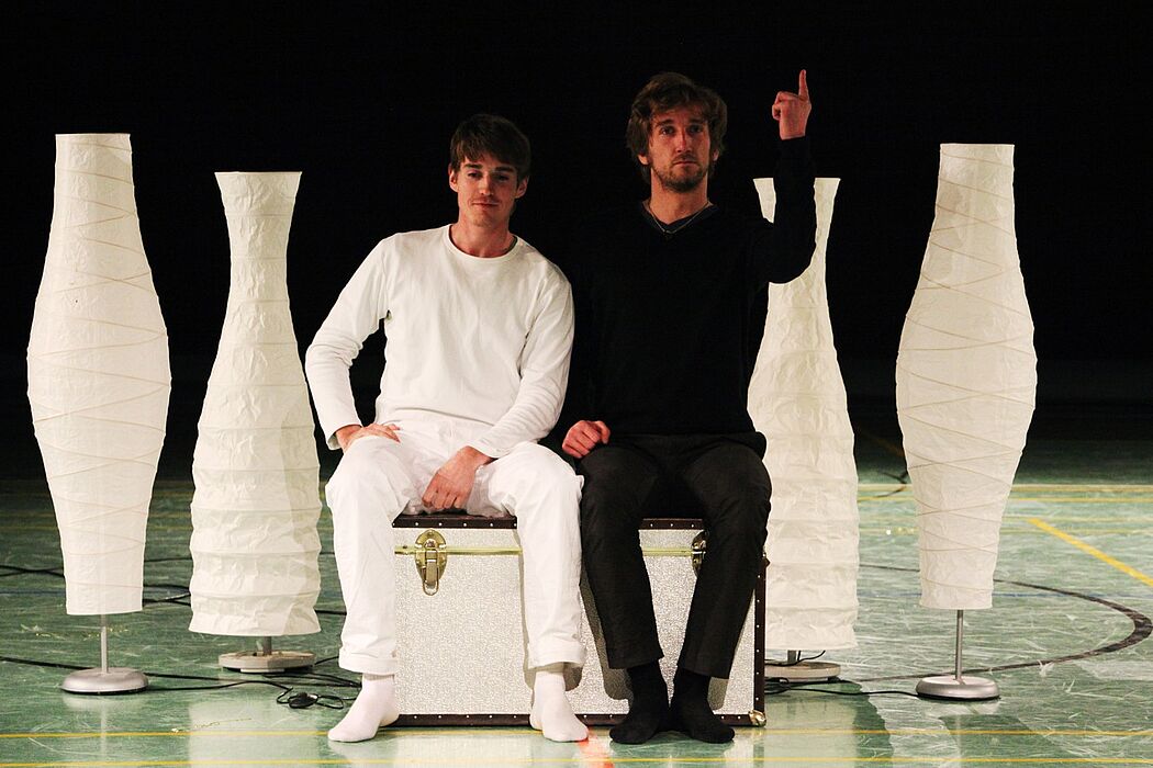 Foto (Universität Paderborn, Adelheid Rutenburges): "colorblind", Julian Sure und Bill Weller