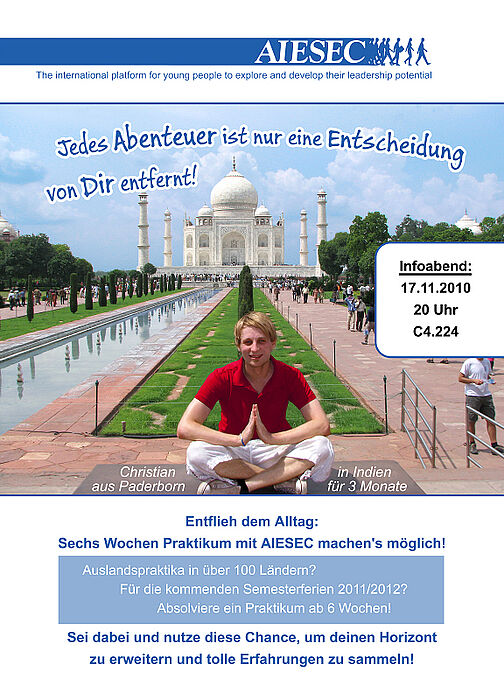 Abbildung: AIESEC-Flyer Vorderseite