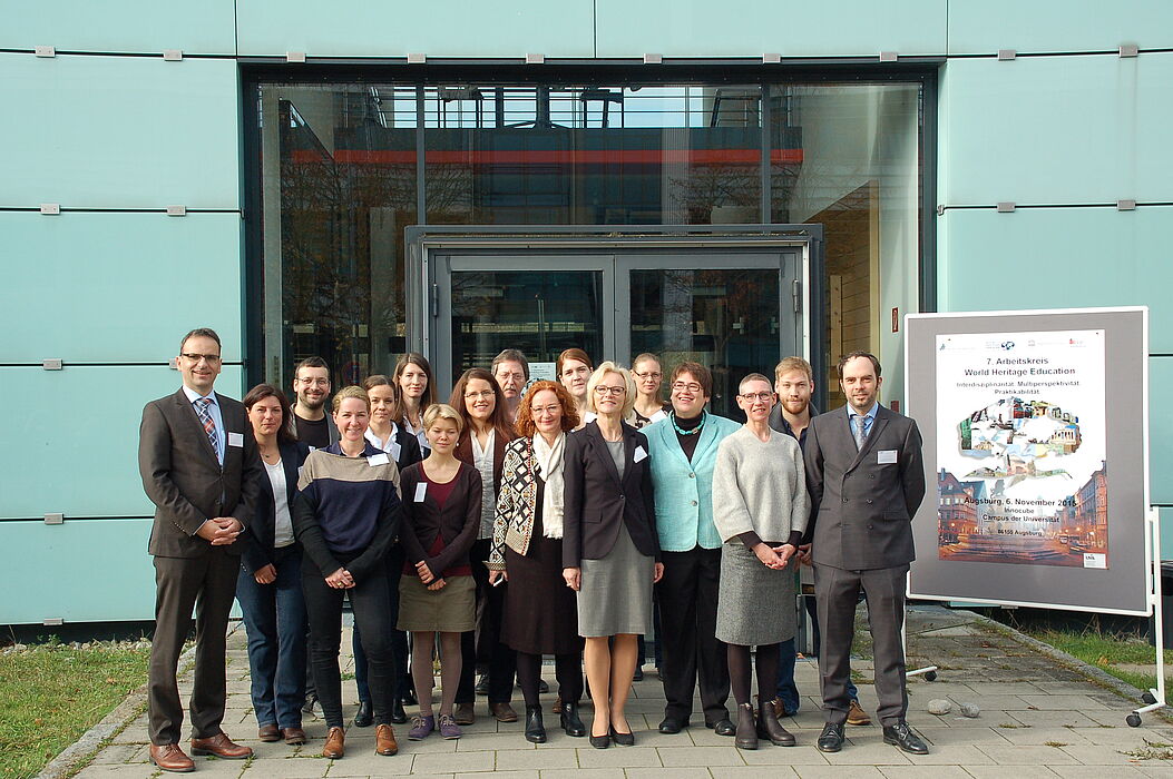 Die TeilnehmerInnen des 7. Arbeitskreises zur World Heritage Education in Augsburg. Foto: Privat (2015)