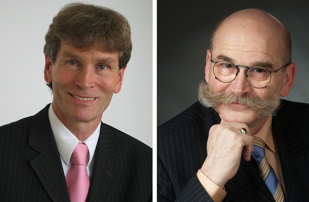 Fotos: Präsident Prof. Dr. Nikolaus Risch und Kanzler Jürgen Plato