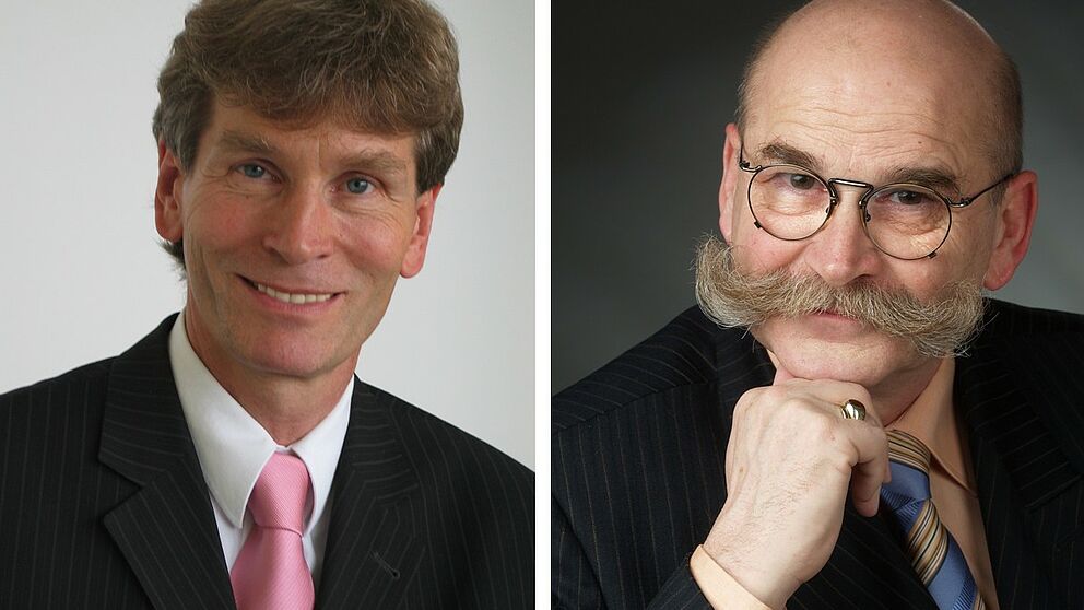 Fotos: Präsident Prof. Dr. Nikolaus Risch und Kanzler Jürgen Plato