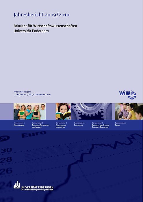 Abbildung: Titelseite „Jahresbericht 2009/2010“ der Fakultät für Wirtschaftswissenschaften
