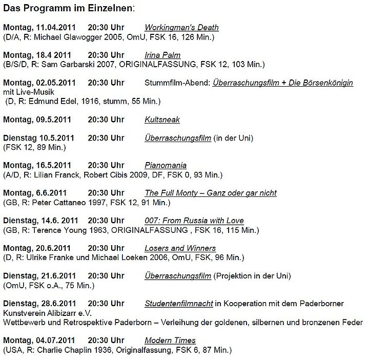 Abbildung: Programm Lichtblick
