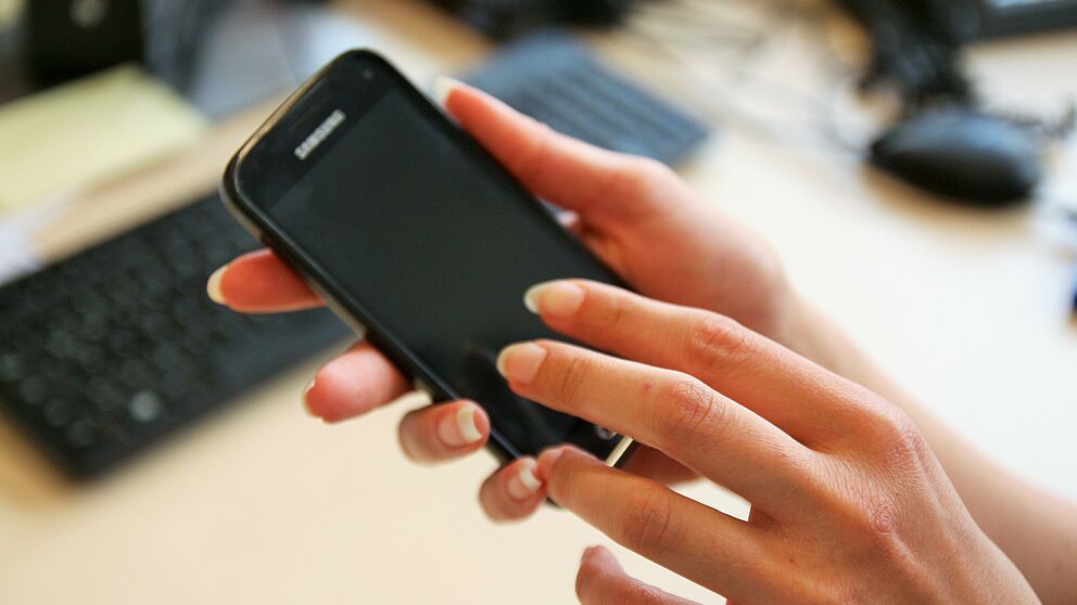 Foto (Nina Reckendorf): Mobiltelefon.