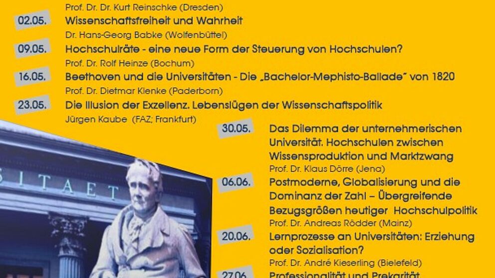 Abbildung: Flyer/Plakat zur Ringvorlesung