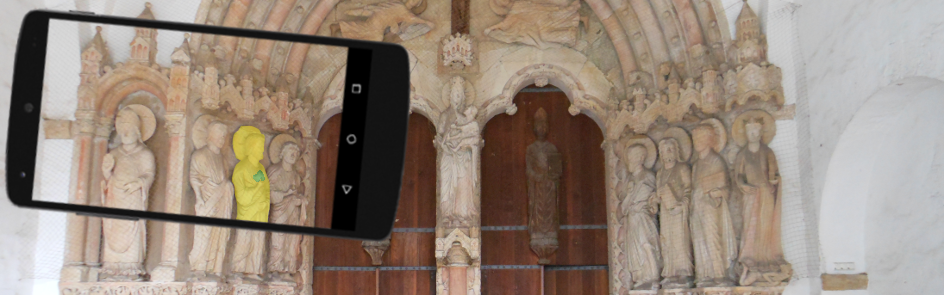 Foto (Universität Paderborn, Ariane Schmidt): Digitale Kulturwissenschaften - Augmented Reality: Im Lehr- und Forschungsprojekt ‚Historisches Paderborn’-App entwickeln Informatiker und Kulturwissenschaftler eine App zur Erkundung des historischen Pad