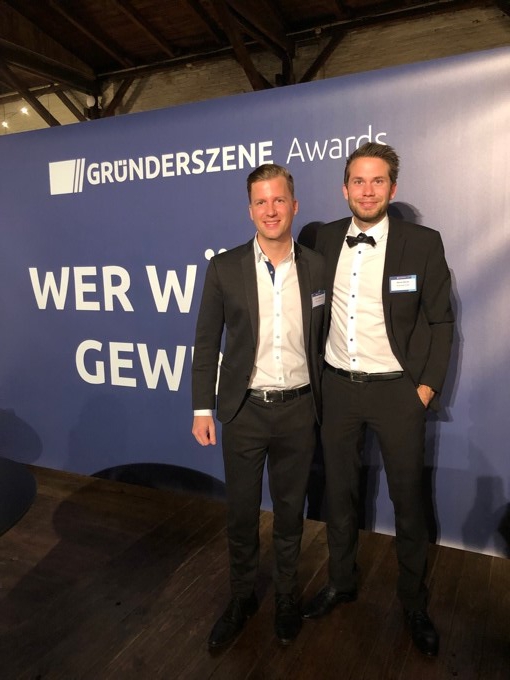 Foto: Als Wachstumssieger ausgezeichnet – StudyHelp-Gründer Carlo Oberkönig und Daniel Weiner.