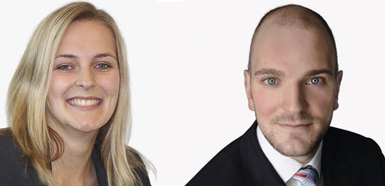Foto (hkp/// group): Catharina Kohnen und Hannes Klingenberg von der hkp/// group stellen am 12. Juli zum Thema „Vergütungsprojekte in der Praxis – der Fall Formel Glass“ ihre Erkenntnisse aus Sicht einer Unternehmensberatung in der Universität Paderborn vor.
