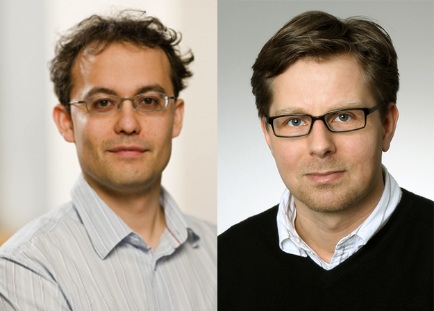 Foto (Universität Paderborn) Prof. Dr. Thomas Kühne und Prof. Dr.-Ing. Guido Grundmeier. 