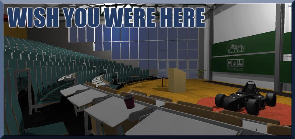Grafik (Universität Paderborn): Im Auditorium maximum wird sich manche Überraschung finden, mal real, mal virtuell.