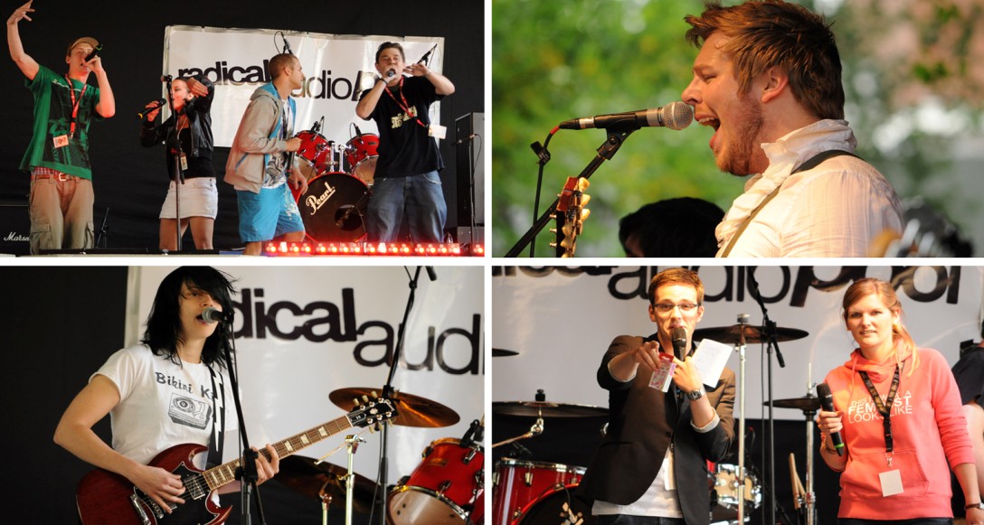 Abbildung: Radical Audio Pool-Bühne auf dem AStA-Sommerfestival 2011 (Fotos: Anna Schiwitza)