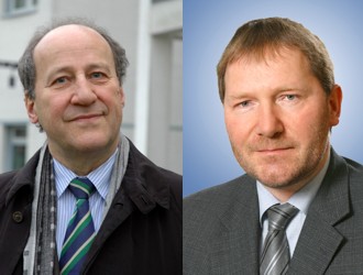 Fotos (v. l.): Prof. Dr. Dr. h. c. Peter Deuflhard und Prof. Dr. Michael Dellnitz.